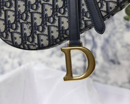 Dior Saddle Medium Toile de Jouy bag White Blue Cream Dark blue Gold hardware