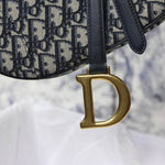 Dior Saddle Medium Toile de Jouy bag White Blue Cream Dark blue Gold hardware