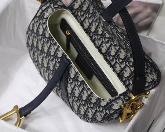 Dior Saddle Medium Toile de Jouy bag White Blue Cream Dark blue Gold hardware