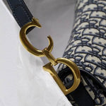 Dior Saddle Medium Toile de Jouy bag White Blue Cream Dark blue Gold hardware