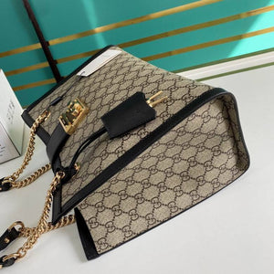 GUCCI - PADLOCK SMALL GG SHOULDER BAG - BLACK