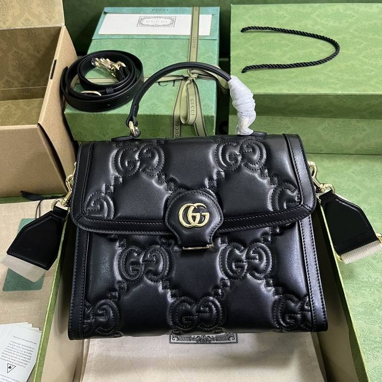 GUCCI - GG MATELASSÉ BLACK HANDBAG