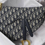 Dior Saddle Medium Toile de Jouy bag White Blue Cream Dark blue Gold hardware