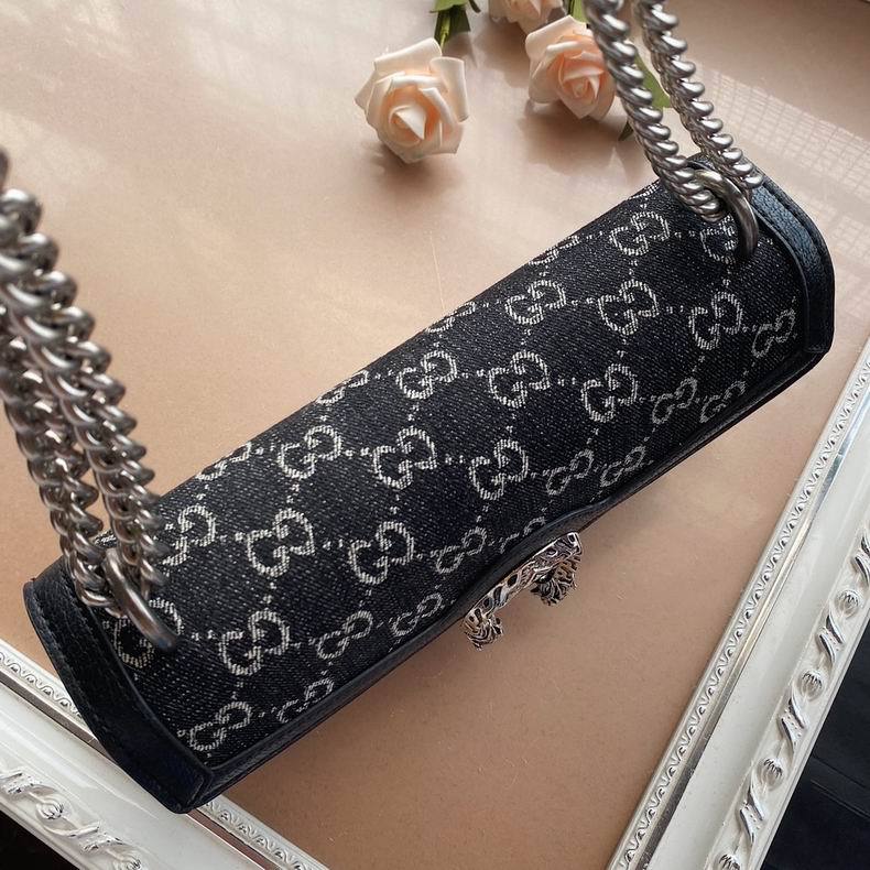 GUCCI - Dionysus GG Mini Chain Bag Black Denim