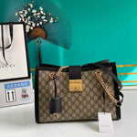 GUCCI - PADLOCK SMALL GG SHOULDER BAG - BLACK