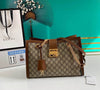 GUCCI - PADLOCK SMALL GG SHOULDER BAG - BROWN