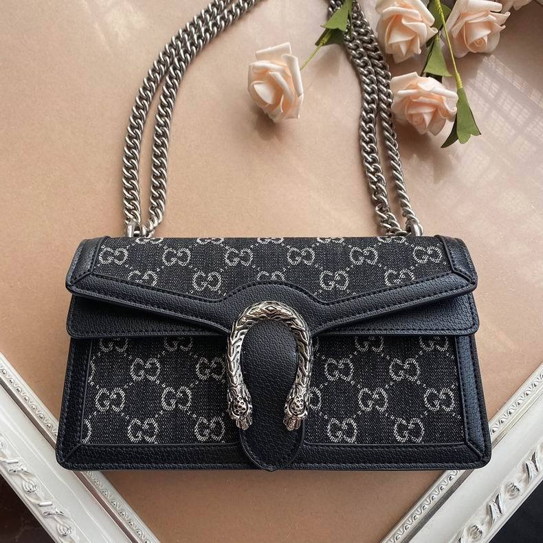 GUCCI - Dionysus GG Mini Chain Bag Black Denim