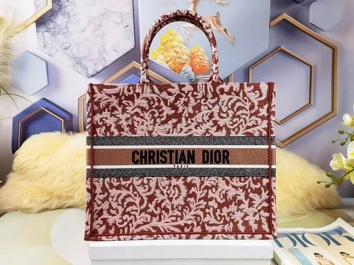 CHRISTIAN DIOR 2022 Brocart Embroidered Medium Book Tote