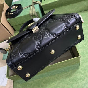 GUCCI - GG MATELASSÉ BLACK HANDBAG