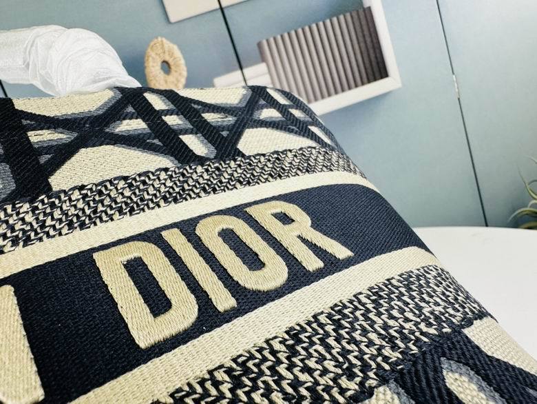 SMALL DIOR BOOK TOTEBeige and Blue Macrocannage Embroidery