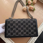 GUCCI - Dionysus GG Mini Chain Bag Black Denim