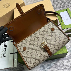 GUCCI - GG Supreme crossbody bag - brown