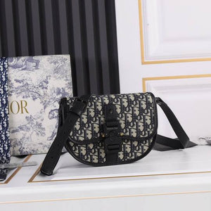 CHRISTIAN DIOR Navy Trotter Two-way Bobby Bag