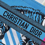 CHRISTIAN DIOR PINK & BLUE ZEBRA PRINTED BOOK TOTE