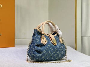 LOUIS VUITTON Mini Pretty Shoulder Bag M95050 Monogram denim Blue Women