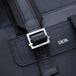 CHRISTIAN DIOR  HOMME Oblique Calfskin Mens Mini Saddle Backpack Navy Blue