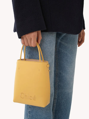 chloé sense micro tote bag