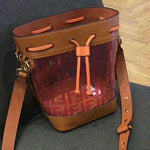 Fendi Mon Tresor Transparent Bucket Leather Orange F0811