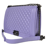 BOY CHANEL FLAP BAG LARGE LIGHT PURPLE