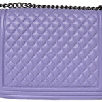 BOY CHANEL FLAP BAG LARGE LIGHT PURPLE