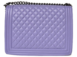 BOY CHANEL FLAP BAG LARGE LIGHT PURPLE