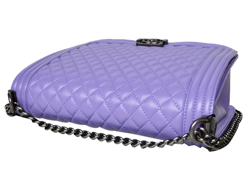 BOY CHANEL FLAP BAG LARGE LIGHT PURPLE