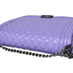 BOY CHANEL FLAP BAG LARGE LIGHT PURPLE