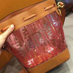 Fendi Mon Tresor Transparent Bucket Leather Orange F0811