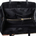 FENDI 2JOURS CALFSKIN TOTE BAG BLACK WITH FUR