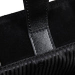 FENDI 2JOURS CALFSKIN TOTE BAG BLACK WITH FUR