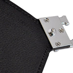 HERMES PILOT ENVELOPE CLUTCH BLACK WITH SILVER HARDWARE