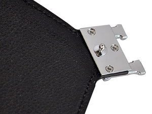 HERMES PILOT ENVELOPE CLUTCH BLACK WITH SILVER HARDWARE