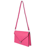 HERMES PILOT ENVELOPE CLUTCH HOT PINK WITH SILVER HARDWARE