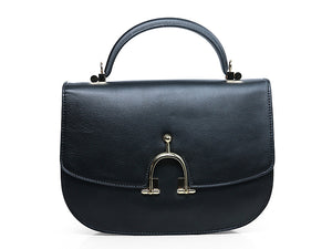 HERMES STIRRUP SHOULDER BAG BLACK