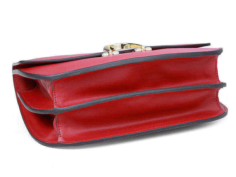 HERMES STIRRUP SHOULDER BAG RED