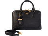 PRADA SAFFIANO LEATHER TOP HANDLE MEDIUM BAG BLACK