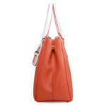 PRADA SAFFIANO LUX TOTE WHITE WITH ORANGE