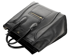 CELINE LUGGAGE MEDIUM TOTE IN CALFSKIN BLACK