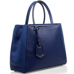 FENDI 2JOURS CALFSKIN TOTE BAG BLUE