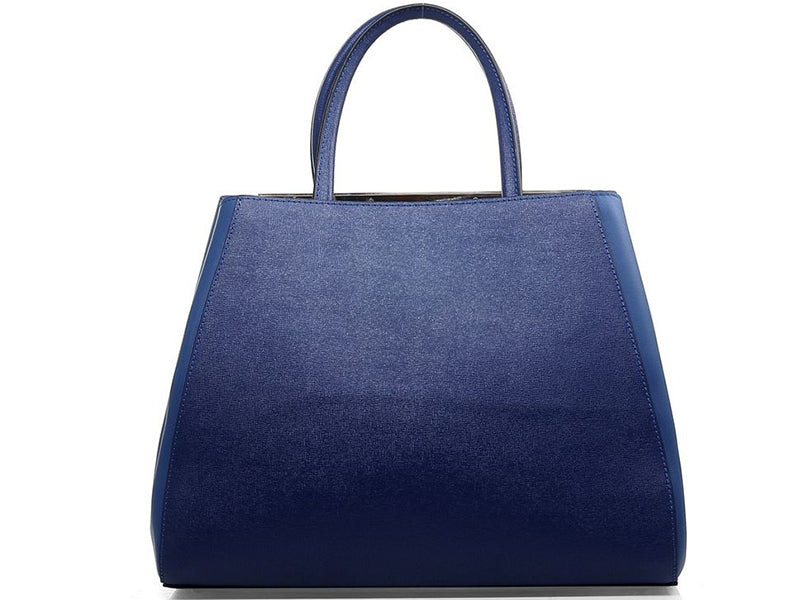 FENDI 2JOURS CALFSKIN TOTE BAG BLUE