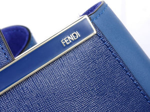 FENDI 2JOURS CALFSKIN TOTE BAG BLUE