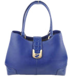 FENDI CHAMELEON LEATHER TOTE BLUE