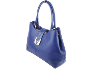 FENDI CHAMELEON LEATHER TOTE BLUE