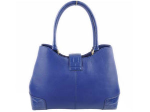 FENDI CHAMELEON LEATHER TOTE BLUE