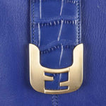 FENDI CHAMELEON LEATHER TOTE BLUE