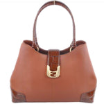 FENDI CHAMELEON LEATHER TOTE BROWN