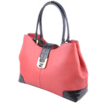 FENDI CHAMELEON LEATHER TOTE RED