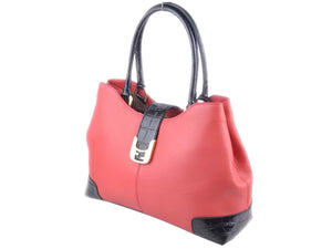 FENDI CHAMELEON LEATHER TOTE RED