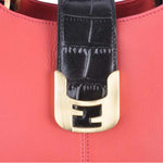 FENDI CHAMELEON LEATHER TOTE RED