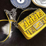 Fendi Small Baguette Bag In Pu Yellow